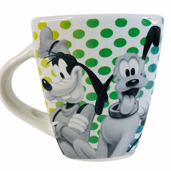Disney Character Polka Dot Mug Donald Daisy Duck Mickey Minnie Mouse Goofy Pluto - Picture 3 of 6